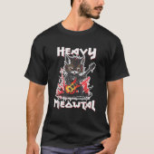 Heavy Metal Cat Playing Guitar Rock Cat Music Heav T-Shirt (Vorderseite)