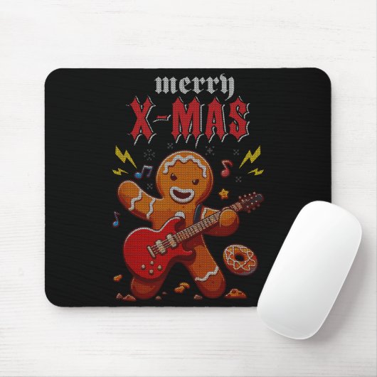 Heavy Metal Christmas Sleigher Hail Santa Claus Ro Mousepad (Mit Mouse)