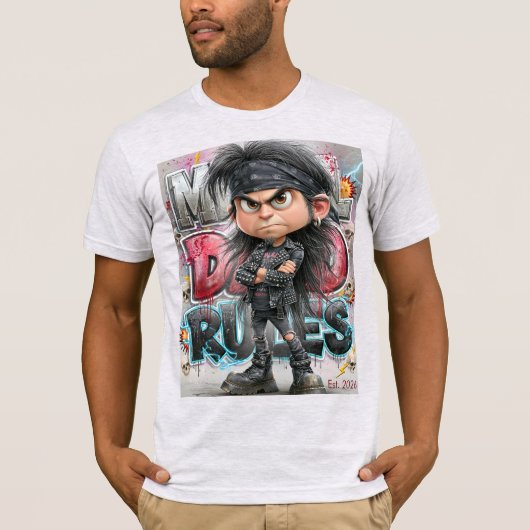 Heavy Metal Dad Rules T-Shirt (Vorderseite)