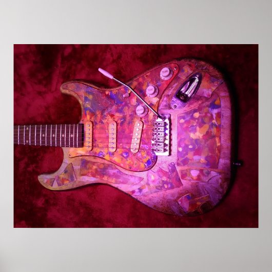 Heavy Metal Electric Gitarren Body Poster (Vorne)