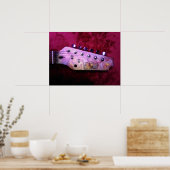 Heavy Metal Electric Guitar Head Stock Poster (Küche)