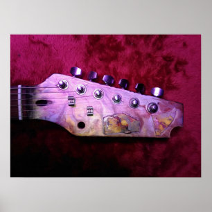 Heavy Metal Electric Guitar Head Stock Poster