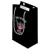 Heavy Metal Fan Funny Music Pub Dark BG Kleine Geschenktüte (Vorderseite Schrägansicht)