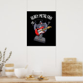 Heavy Metal Fan Funny Music Pub Dark BG Poster (Küche)