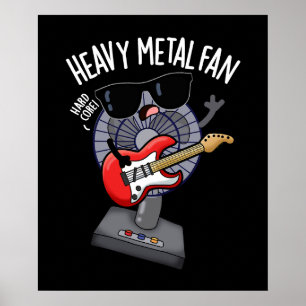 Heavy Metal Fan Funny Music Pub Dark BG Poster