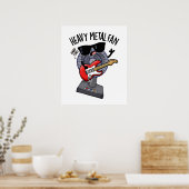 Heavy Metal Fan Funny Music Puff Poster (Küche)