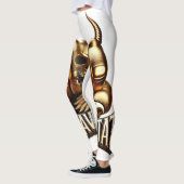Heavy Metal Faust mit Adler Totenkopf Gold Leggings (Links)