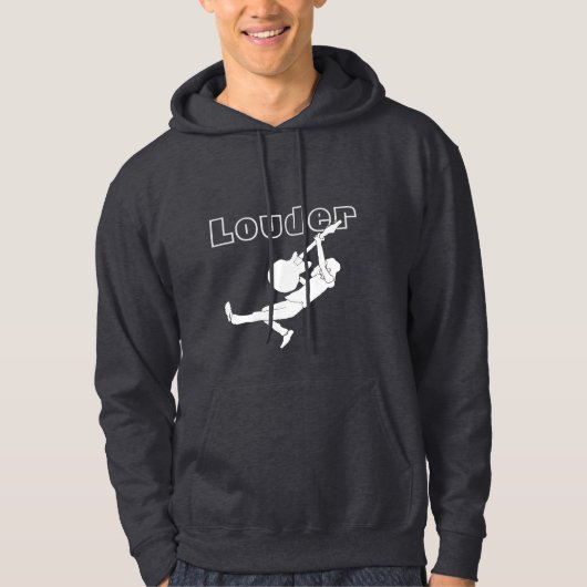 Heavy Metal Gitarre Liebe it Loud Hoodie (Vorderseite)