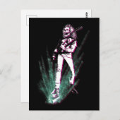 Heavy Metal Gitarre Player Postkarte (Vorne/Hinten)