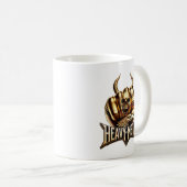 Heavy Metal Gold Edition - Totenkopf Faust Hörner Kaffeetasse (VorderseiteRechts)