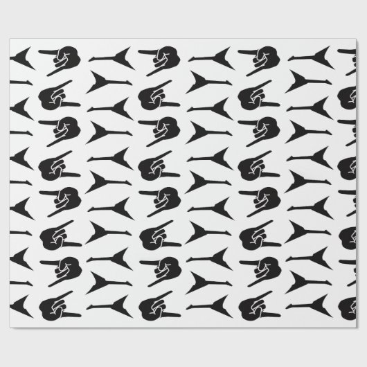 Heavy Metal Guitar Rock & Roll Geschenkpapier (Flach)