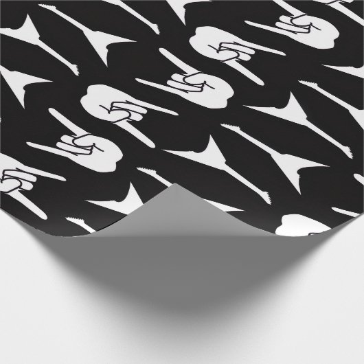 Heavy Metal Guitar Rockin' Geschenkpapier (Ecke)