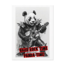 Heavy Metal Hard Rocker Panda auf einer