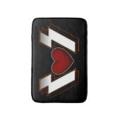 Heavy Metal Heart Badematte (Vorderseite Vertikal)