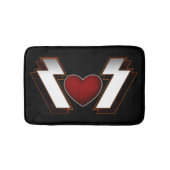 Heavy Metal Heart Badematte (Vorderseite)