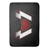 Heavy Metal Heart Badematte (Vorderseite Vertikal)