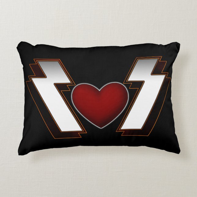 Heavy Metal Heart Dekokissen (Vorderseite)