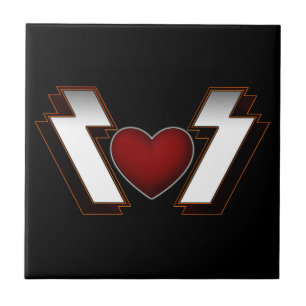 Heavy Metal Heart Fliese