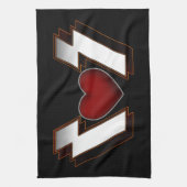 Heavy Metal Heart Geschirrtuch (Vertikal)