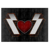 Heavy Metal Heart Schneidebrett (Vorderseite)