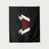 Heavy Metal Heart Wandteppich (Vorderseite)
