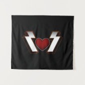 Heavy Metal Heart Wandteppich (Vorderseite (Horizontal))