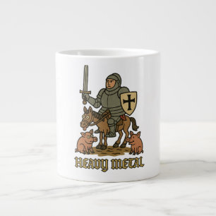 Heavy Metal Knight - Mittelalterliches Mayhem Jumbo-Tasse