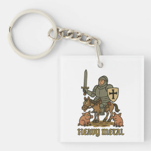Heavy Metal Knight - Mittelalterliches Mayhem Schlüsselanhänger