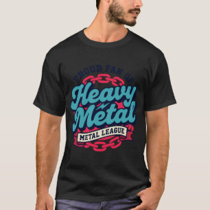 Heavy Metal League Retro Amerikanisches Fett Schri T-Shirt