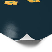 Heavy Metal Music Funny Cartoon Mushroom Poster (Ecke)