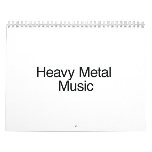 Heavy Metal Music Kalender (Titelbild)