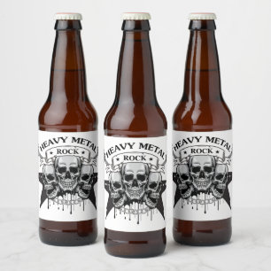HEAVY METAL ROCK MOTIV BIERFLASCHENETIKETT
