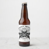 HEAVY METAL ROCK MOTIV BIERFLASCHENETIKETT (Vorderseite)