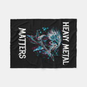 Heavy Metal S Metal Head Banger Gitarre Rocker Sti Fleecedecke (Vorderseite (Horizontal))