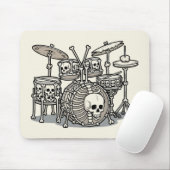 Heavy-Metal-Skelett-Schlagzeug-Set Mousepad (Mit Mouse)