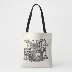 Heavy-Metal-Skelett-Schlagzeug-Set Tasche
