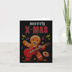 Heavy Metal Weihnachts-Schlächter Huldigung Santa Karte