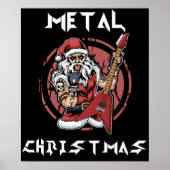 Heavy Metal Weihnachts-Weihnachtsfelsen - Metalhea Poster (Vorne)