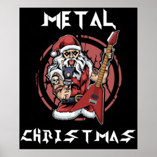 Heavy Metal Weihnachts-Weihnachtsfelsen - Metalhea Poster