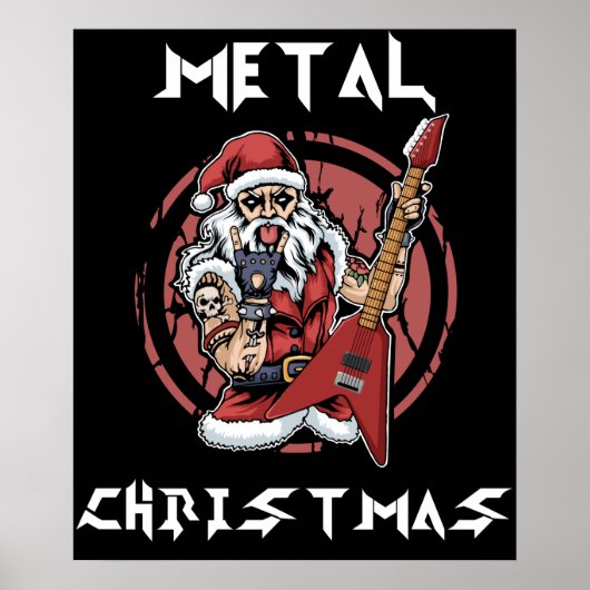 Heavy Metal Weihnachts-Weihnachtsfelsen - Metalhea Poster (Vorne)