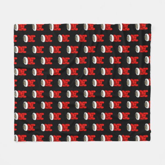 Heavy Metal Weihnachtshörer-Muster Fleecedecke (Vorderseite (Horizontal))