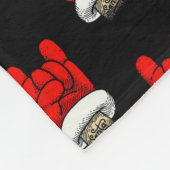 Heavy Metal Weihnachtshörer-Muster Fleecedecke (Ecke)