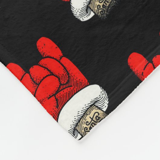 Heavy Metal Weihnachtshörer-Muster Fleecedecke (Ecke)