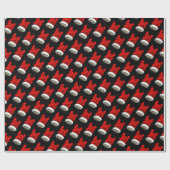 Heavy Metal Weihnachtshörer-Muster Geschenkpapier (Flach)