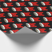 Heavy Metal Weihnachtshörer-Muster Geschenkpapier (Ecke)