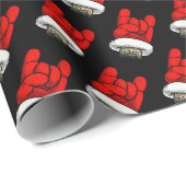 Heavy Metal Weihnachtshörer-Muster Geschenkpapier (Rolleneckpunkt)