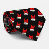 Heavy Metal Weihnachtshörer-Muster Krawatte (Gerollt)