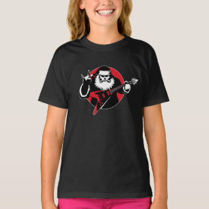 Heavy Metal Weihnachtsmann spielt Gitarre T-Shirt