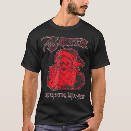Heavy Metal Weihnachtsrock Roll T-Shirt (Vorderseite)