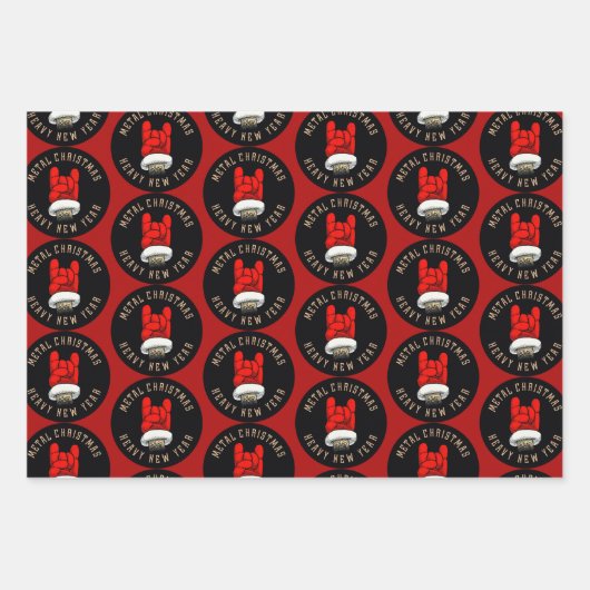 Heavy Metal Weihnachtswrapping Paper Sheets Geschenkpapier Set (Vorderseite 2)
